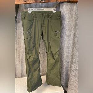 Burton Women’s Gloria Snowboard Pants Forest Green Cargo Ski Pants